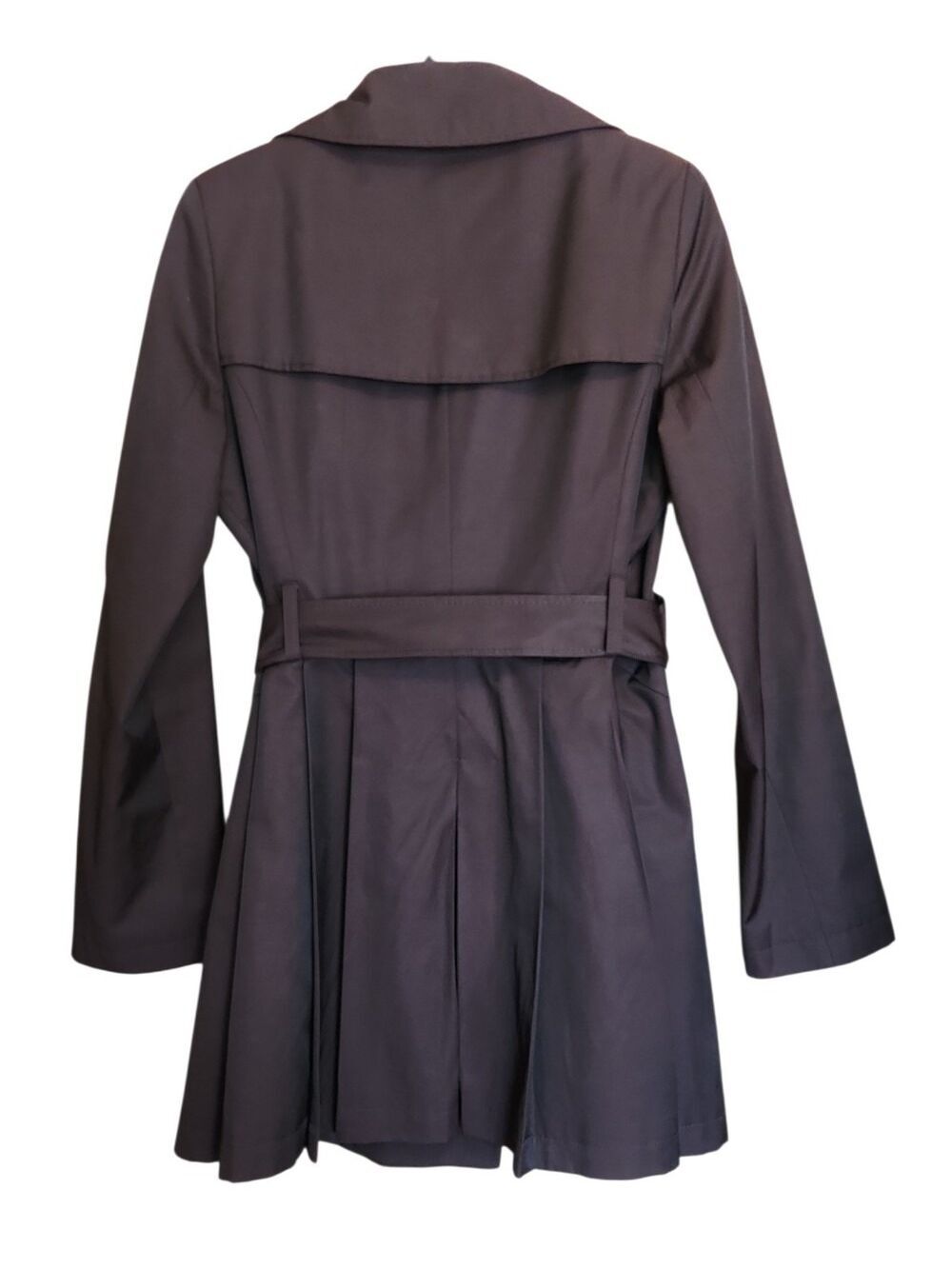 VIA SPIGA BROWN BELTED TRENCH COAT JACKET COTTON BLEND POCKETS MEDIUM - Picture 3 of 12